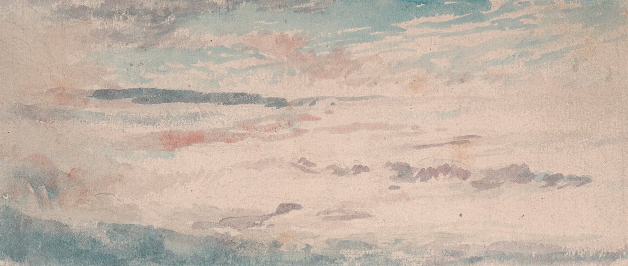 Skystudie - blå og rød flekket alt - Cumulus av Thomas Lindsay
