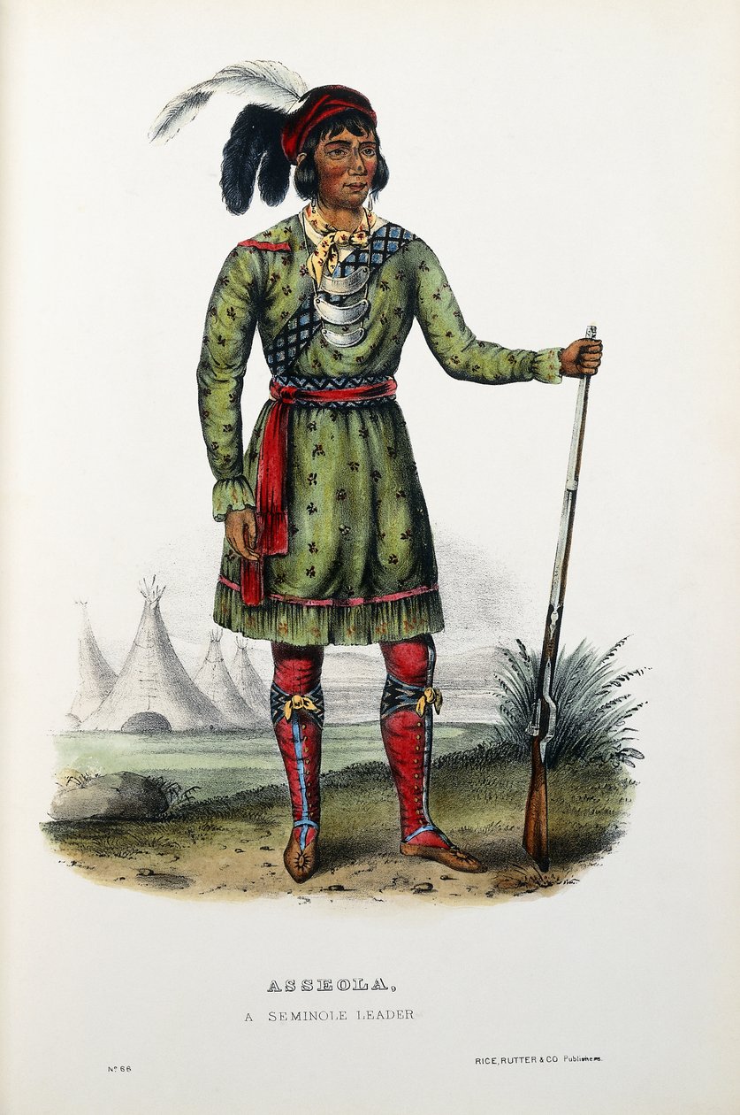 Asseola, en Seminole-leder av Thomas Loraine (after) McKenney