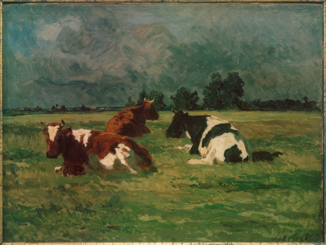 Tre kyr på beitet av Thomas Ludwig Herbst