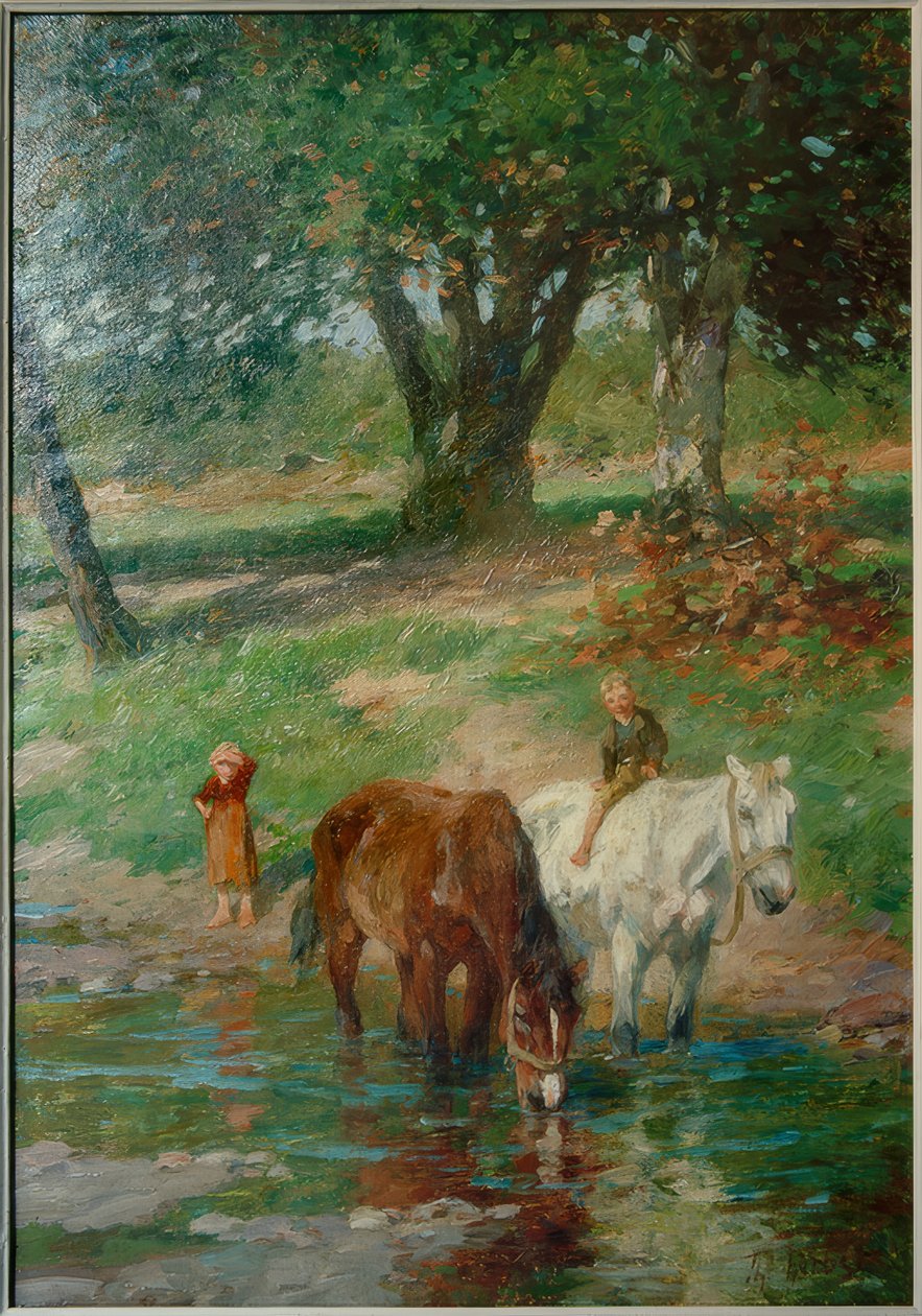 Hester på drikkestedet av Thomas Ludwig Herbst
