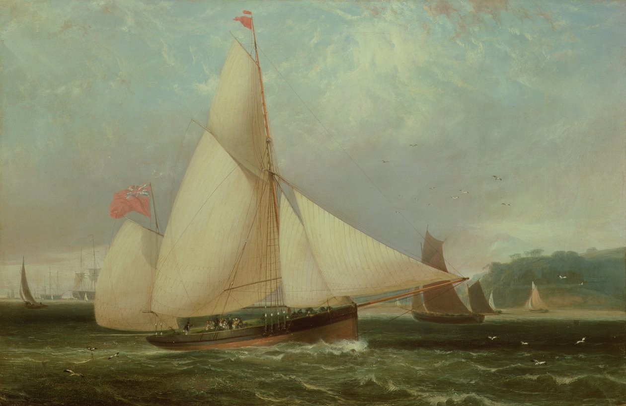Den 12. hertugen av Norfolks Yacht Arundel av Thomas Luny