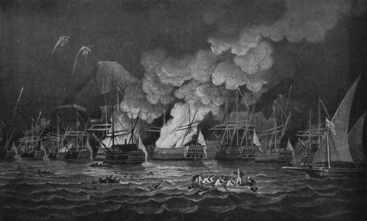 Forsvaret av Gibraltar, c1785 av Thomas Luny