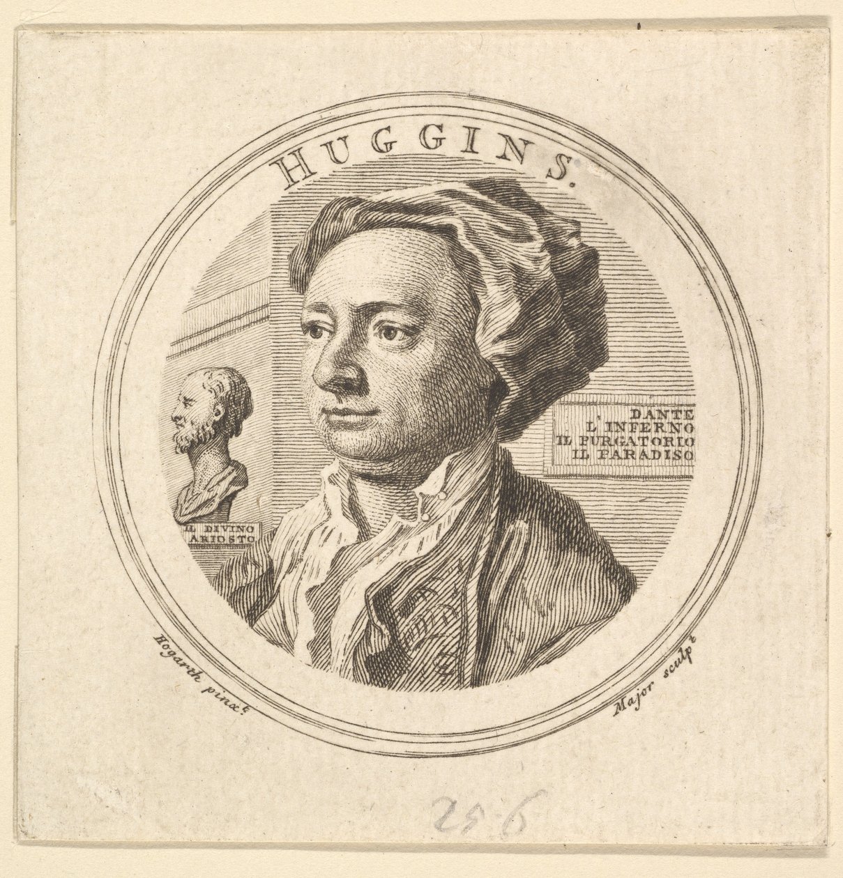 Portrett av William Huggins, oversetter av Ariosto, 1760. av Thomas Major