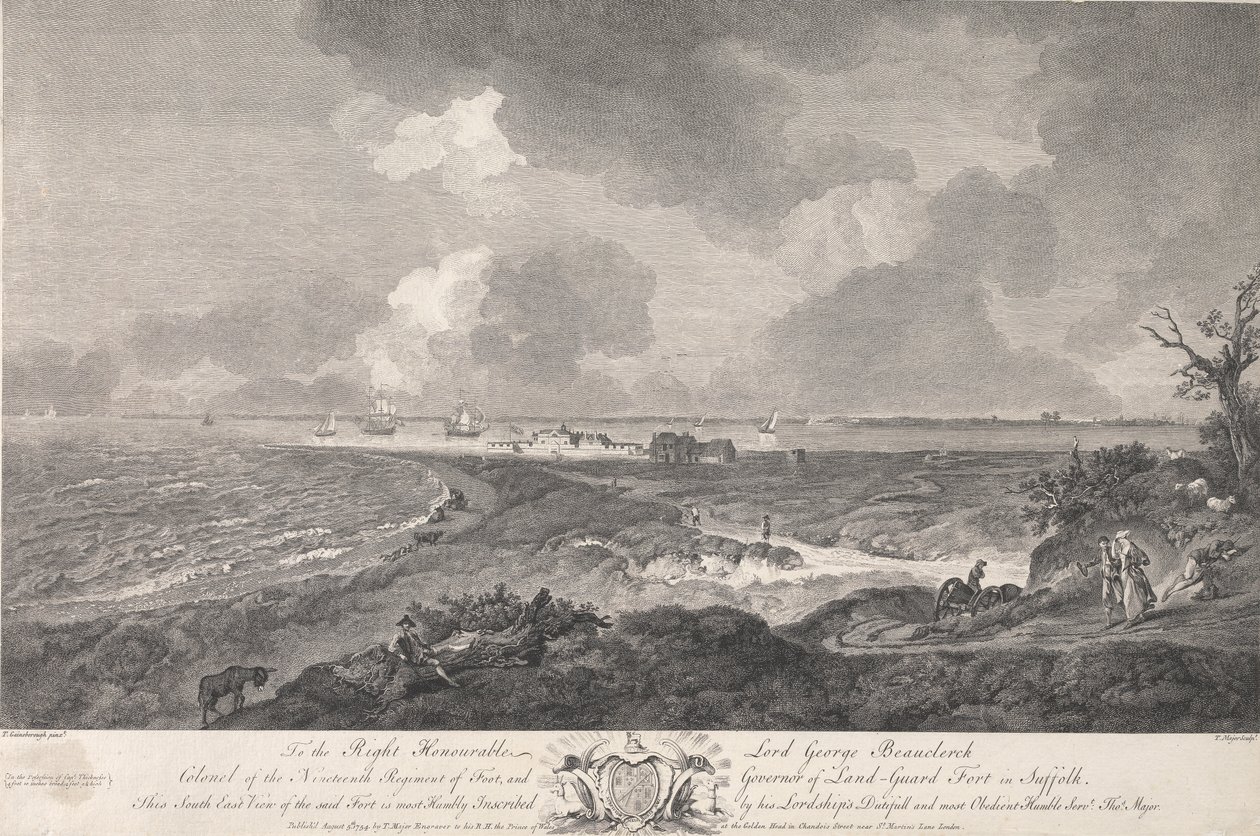 Sørøstutsikt over tLand-Guard Fort, i Suffolk av Thomas Major
