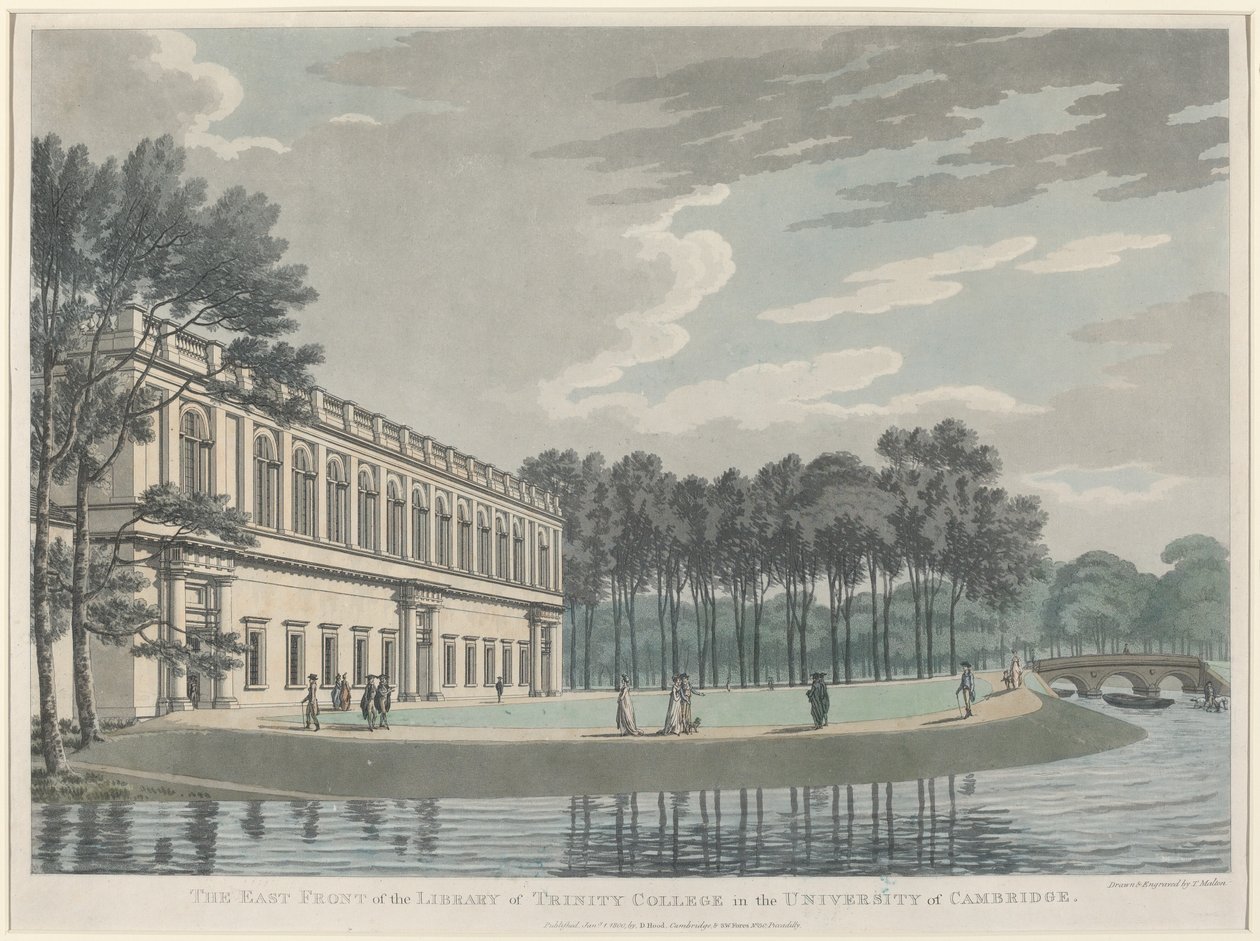 Østfronten til Library of Trinity College av Thomas Malton