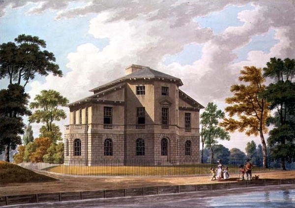 Nordøst -utsikt over Sir Charles Azgills villa på Richmond av Thomas Malton Jnr.