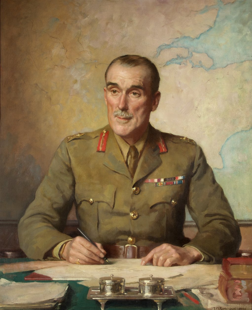 Brigadegeneral John Hay Beith (pennenavn: Ian Hay) (olje på lerret) av Thomas Martine Ronaldson