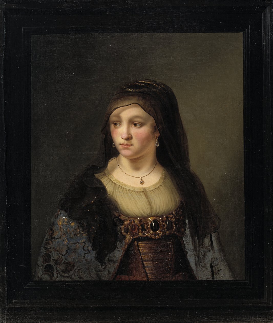 Portrett av en dame i et slør av Thomas Mathisen