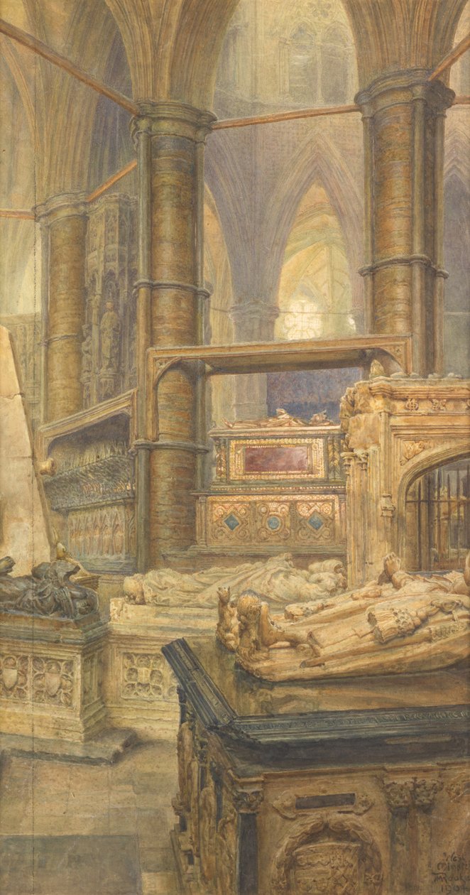 Gravene til Henry III og dronning Eleanor, Westminster Abbey, 1904 av Thomas Matthews Rooke