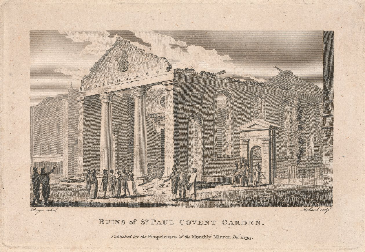 Ruinene av St. Paul Covent Garden av Thomas Medland