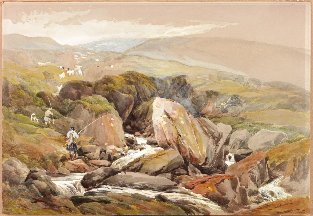 A View in the Highlands (kroppsfarge) av Thomas Miles II Richardson