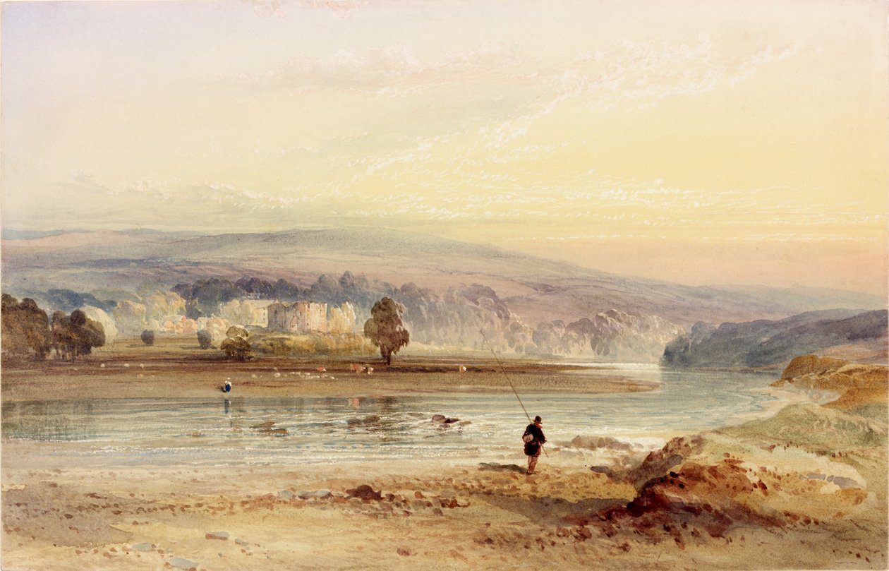 Bellister Castle, Northumberland (kroppsfarge) av Thomas Miles II Richardson