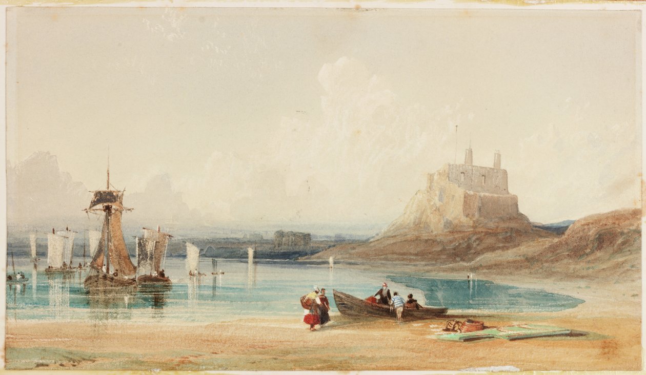Holy Island (akvarell på papir) av Thomas Miles Richardson