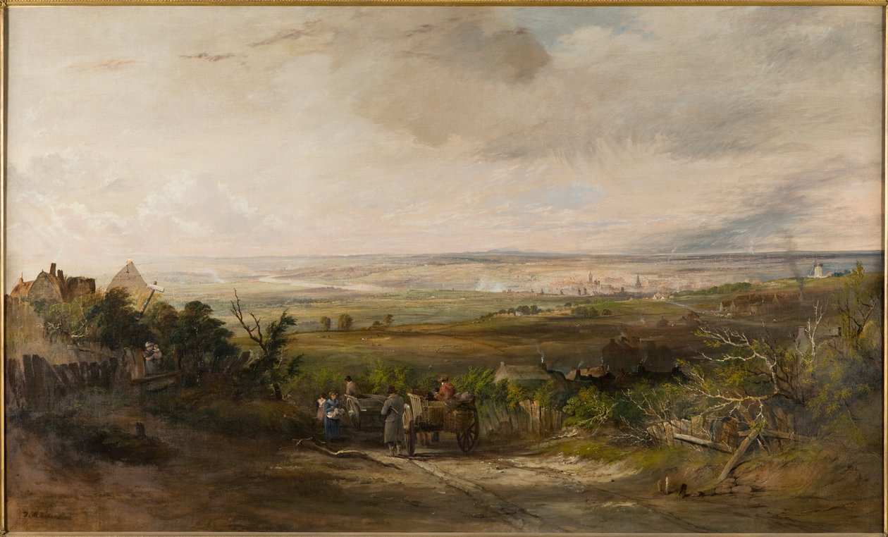 Newcastle fra Gateshead Fell, ca. 1816 av Thomas Miles Richardson