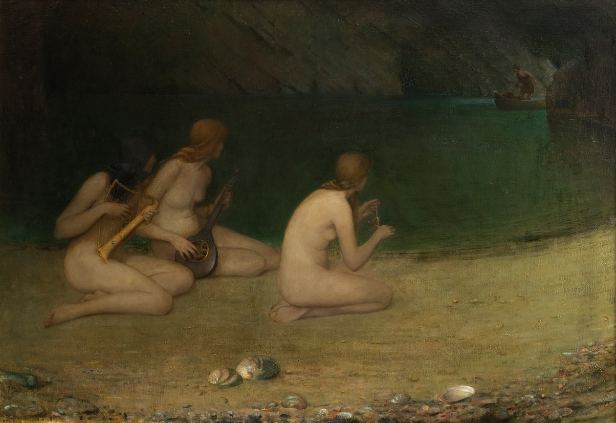 Sirens of the North (olje på lerret) av Thomas Millie Dow