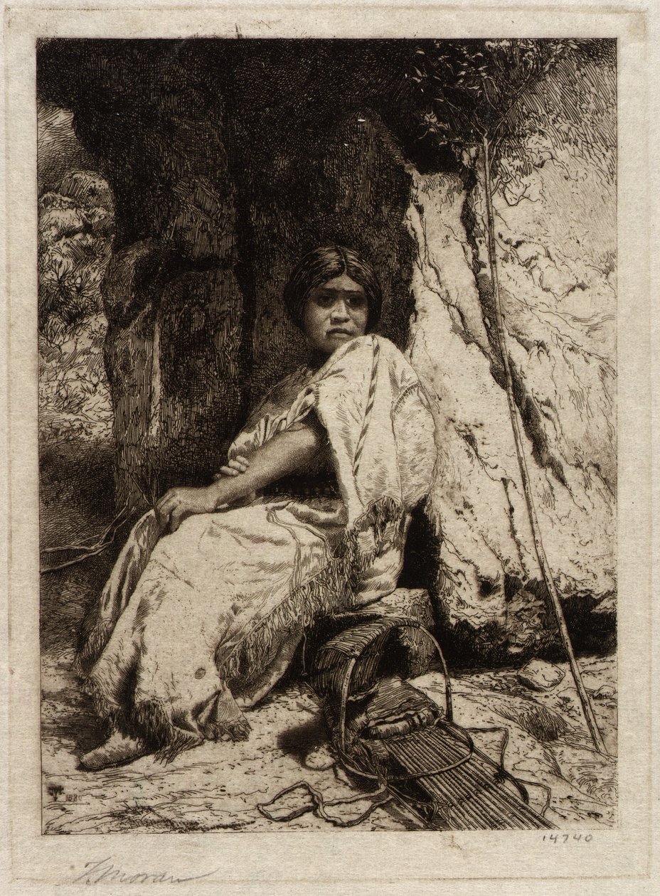 En indiansk jente av Thomas Moran