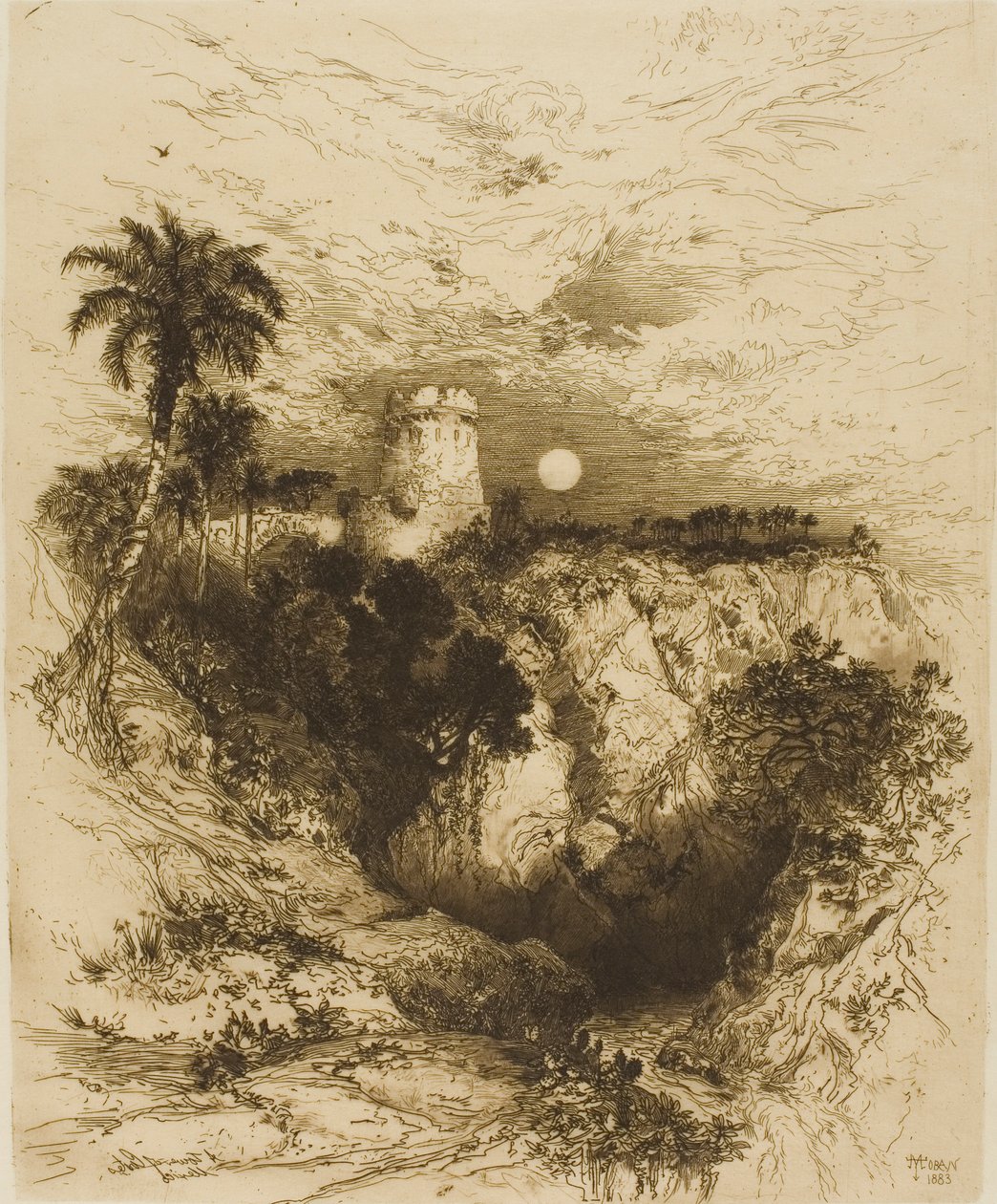 A Tower of Cortez - Mexico av Thomas Moran