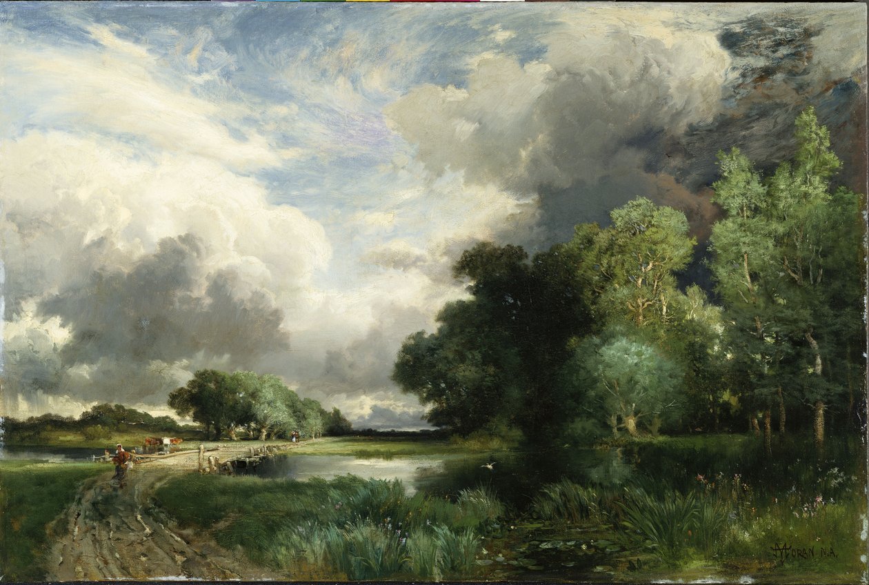 Nærmer seg stormskyer av Thomas Moran