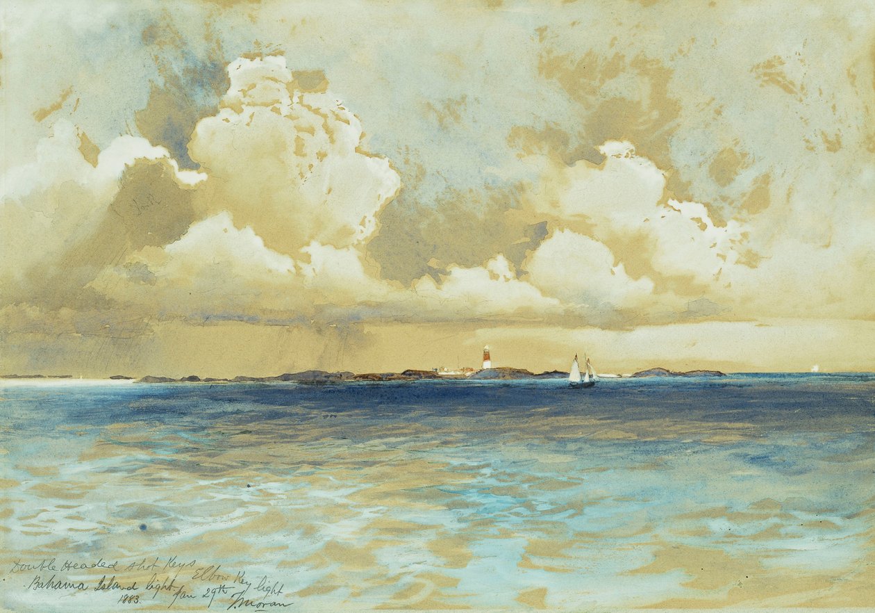 Bahama Island Light, 1883 av Thomas Moran