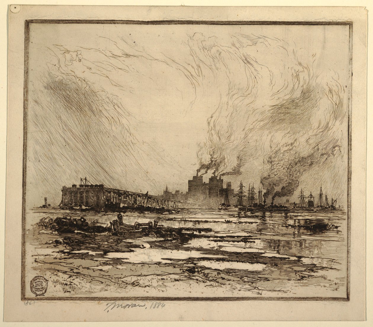 Communipaw, New Jersey av Thomas Moran