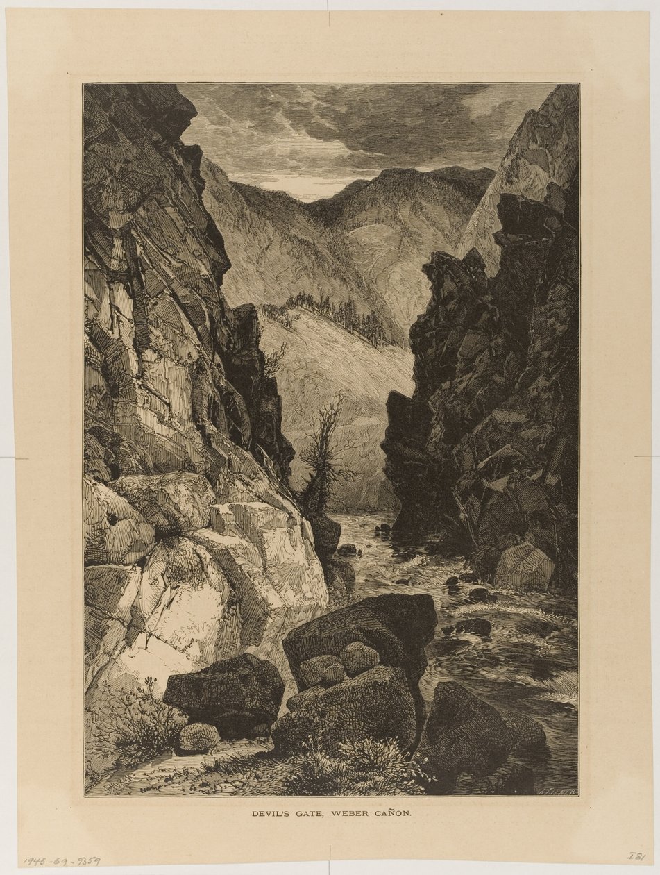 Djevelens port, Weber Canyon av Thomas Moran