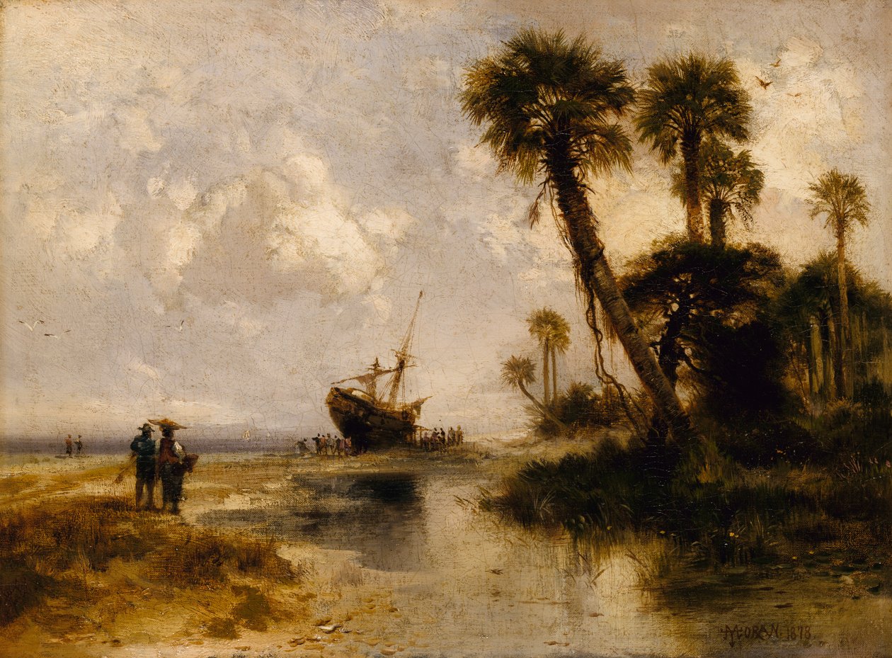 Fort George Island, Florida, 1878. av Thomas Moran