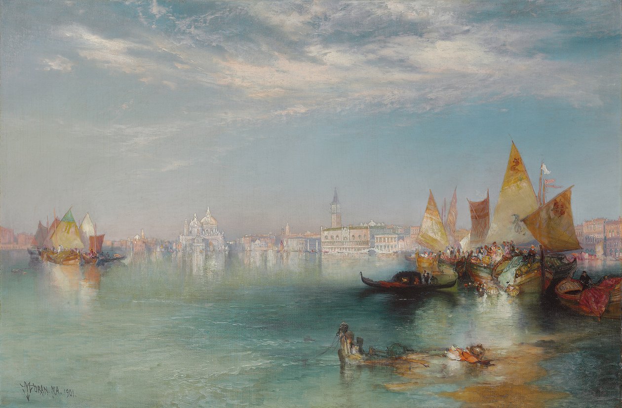 Canal Grande, Venezia, 1901 av Thomas Moran