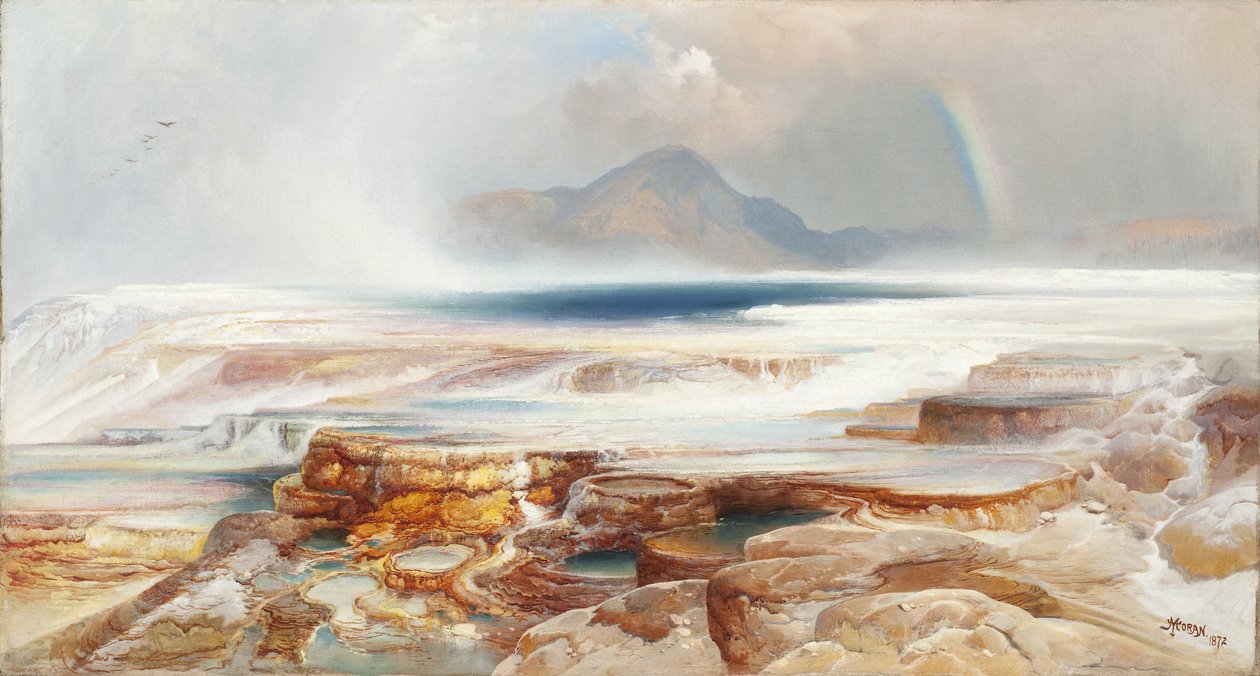 Yellowstones varme kilder av Thomas Moran