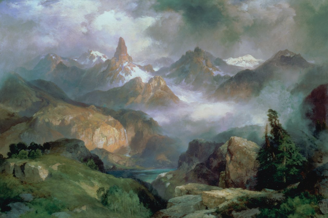 Index Peak, Yellowstone nasjonalpark av Thomas Moran