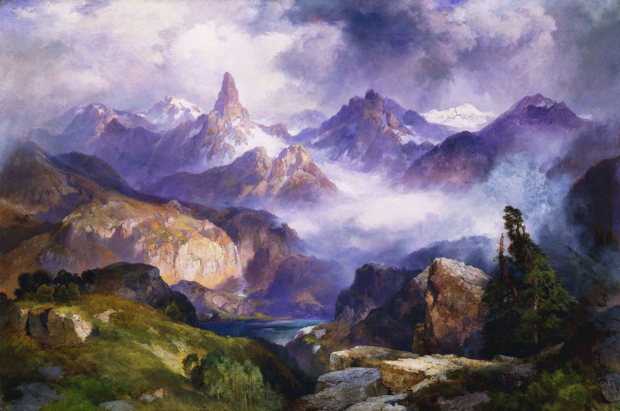 Index Peak, Yellowstone nasjonalpark, 1914 av Thomas Moran