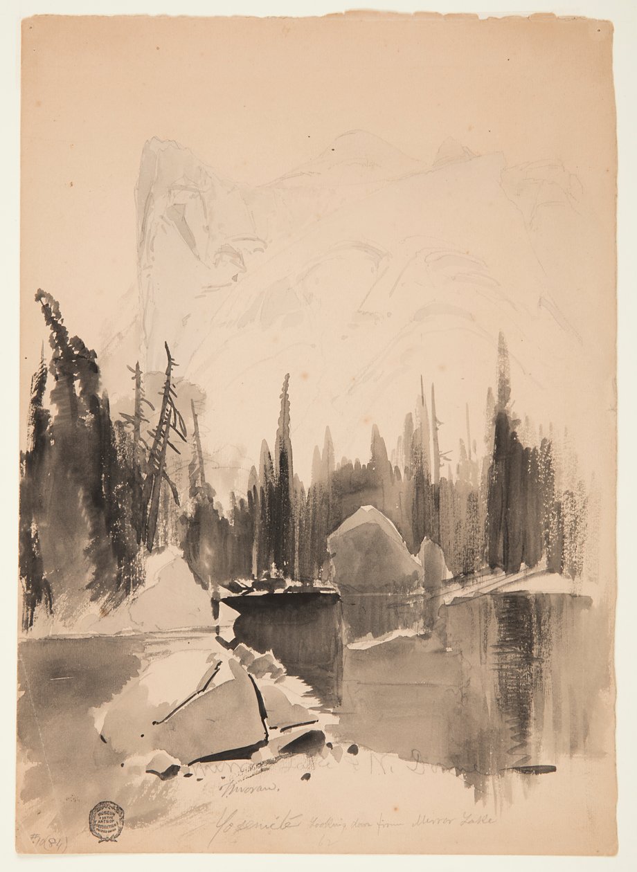 Mirror Lake, Yosemite av Thomas Moran