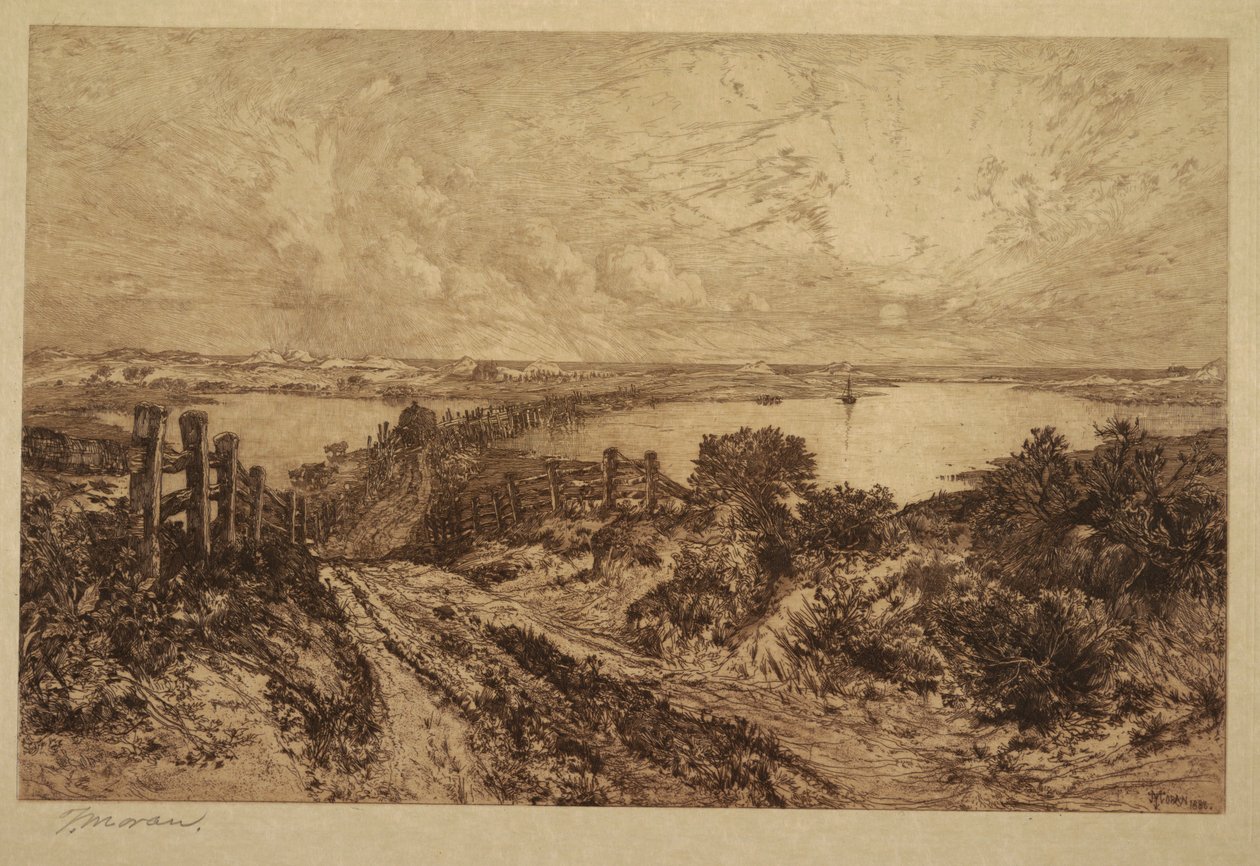 Morgen, Hook Pond, East Hampton av Thomas Moran
