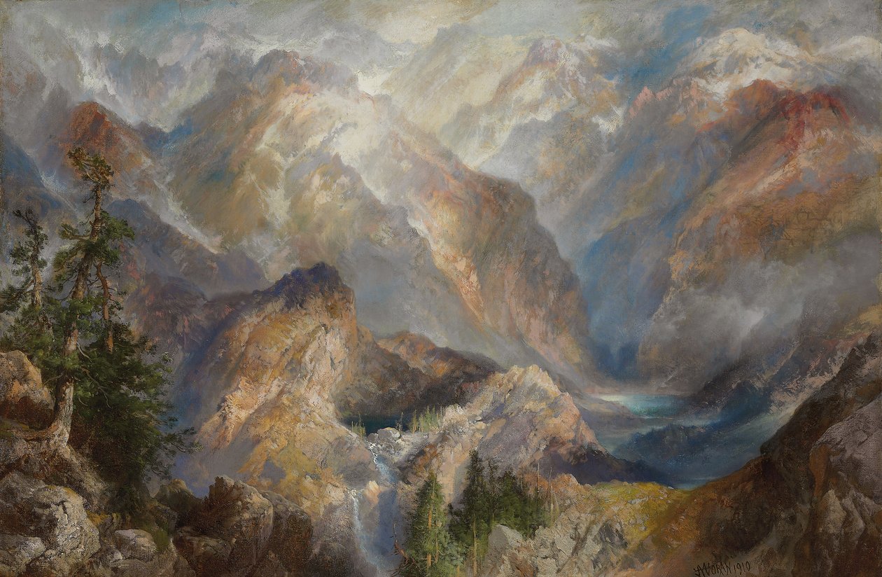 Morgen i Sierras, Nevada, 1910 av Thomas Moran