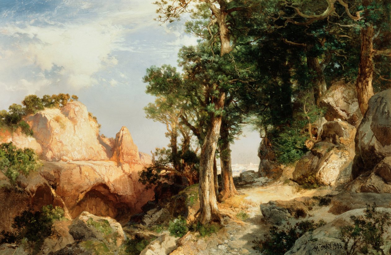 On the Berry Trail - Grand Canyon of Arizona, 1903 av Thomas Moran