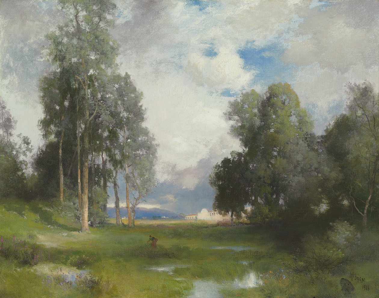 Santa Barbara misjon, 1916 av Thomas Moran