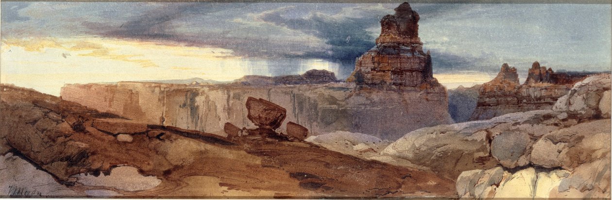 Shin-Au-Av-Tu-Weap (Gud Land), Kanon i Colorado. Utah Ter. av Thomas Moran