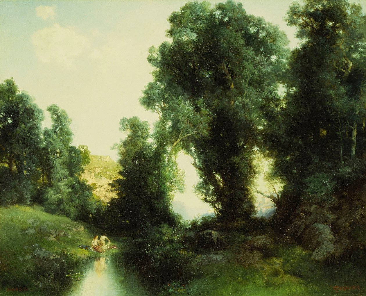 The Bathing Hole, Cuernavaca, Mexico, 1913 av Thomas Moran