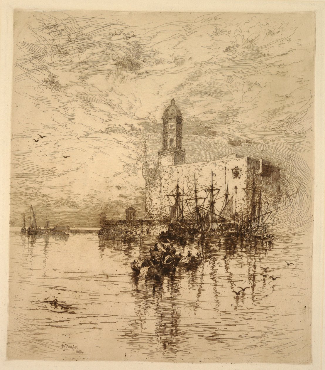 Slottet i San Juan de Ulloa, Vera Cruz, Mexico av Thomas Moran