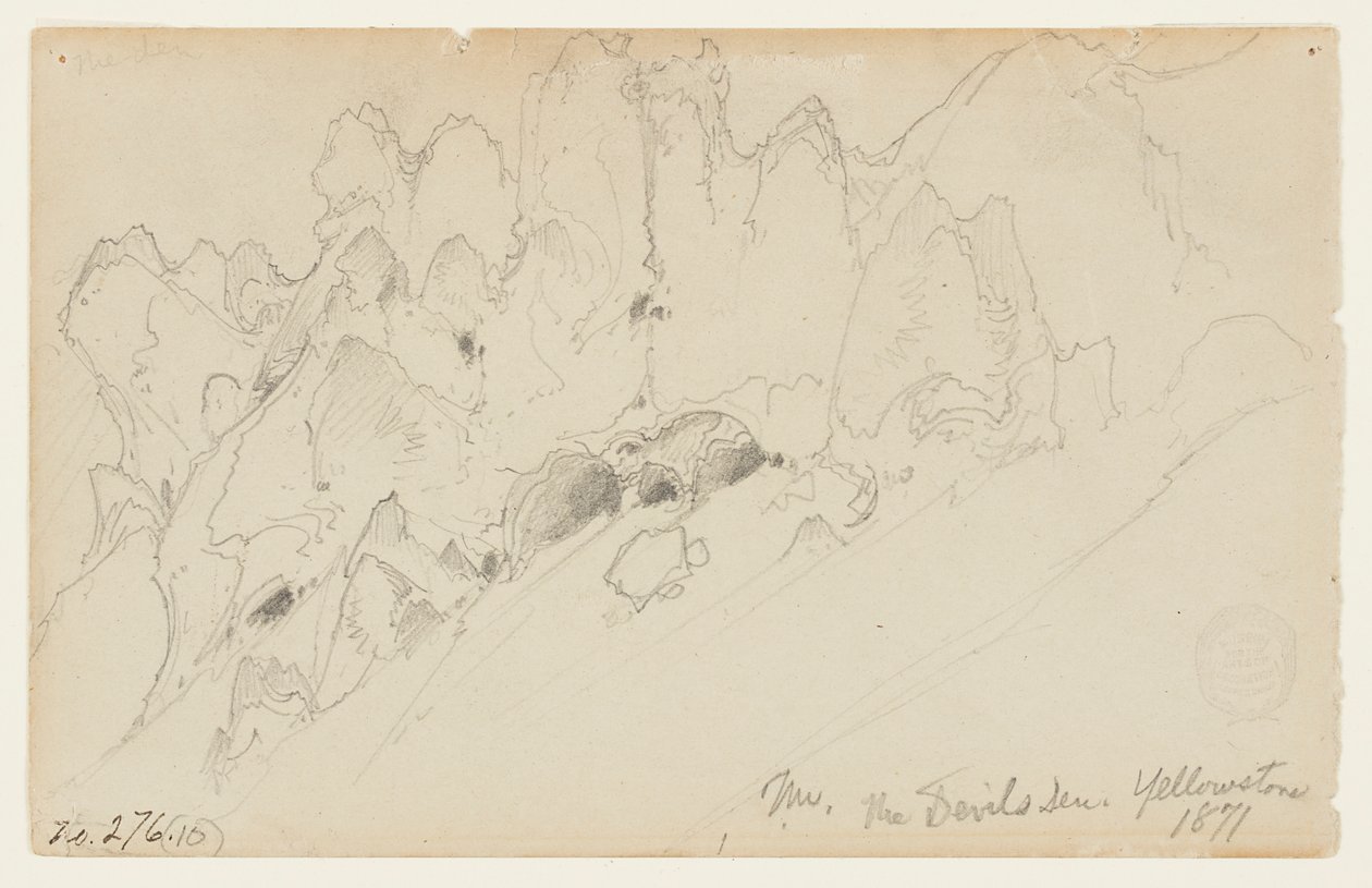 Djevelens hule, Yellowstone av Thomas Moran