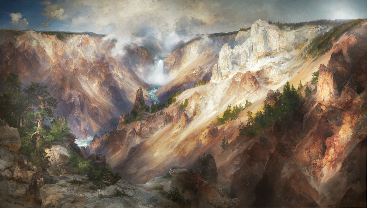 Grand Canyon of the Yellowstone, 1893-1901. av Thomas Moran