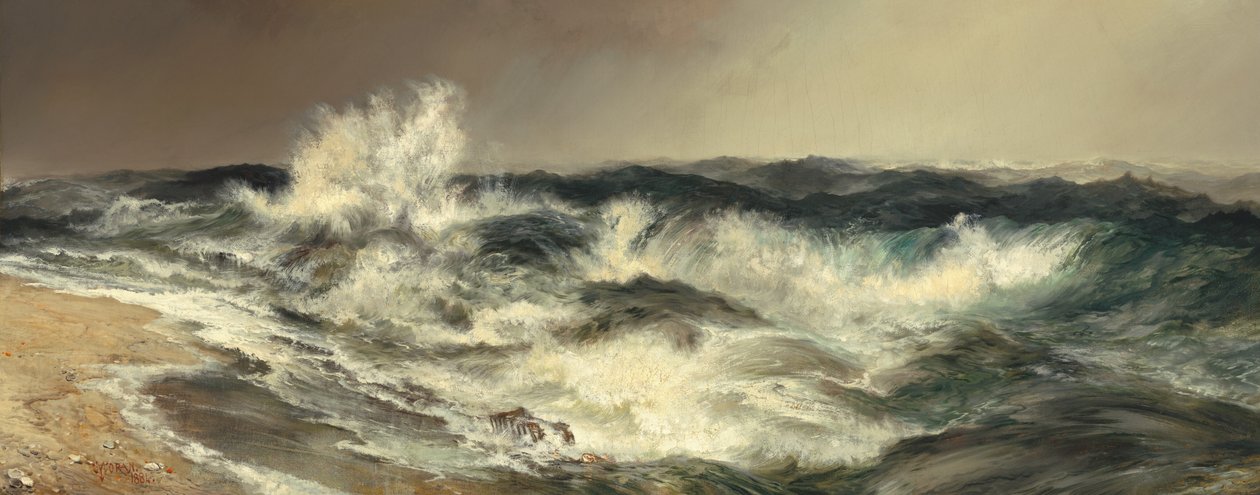 Det mye rungende havet, 1884. av Thomas Moran