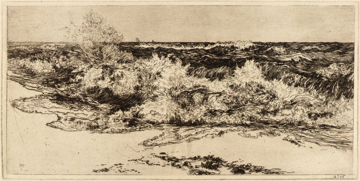 Det brusende havet av Thomas Moran