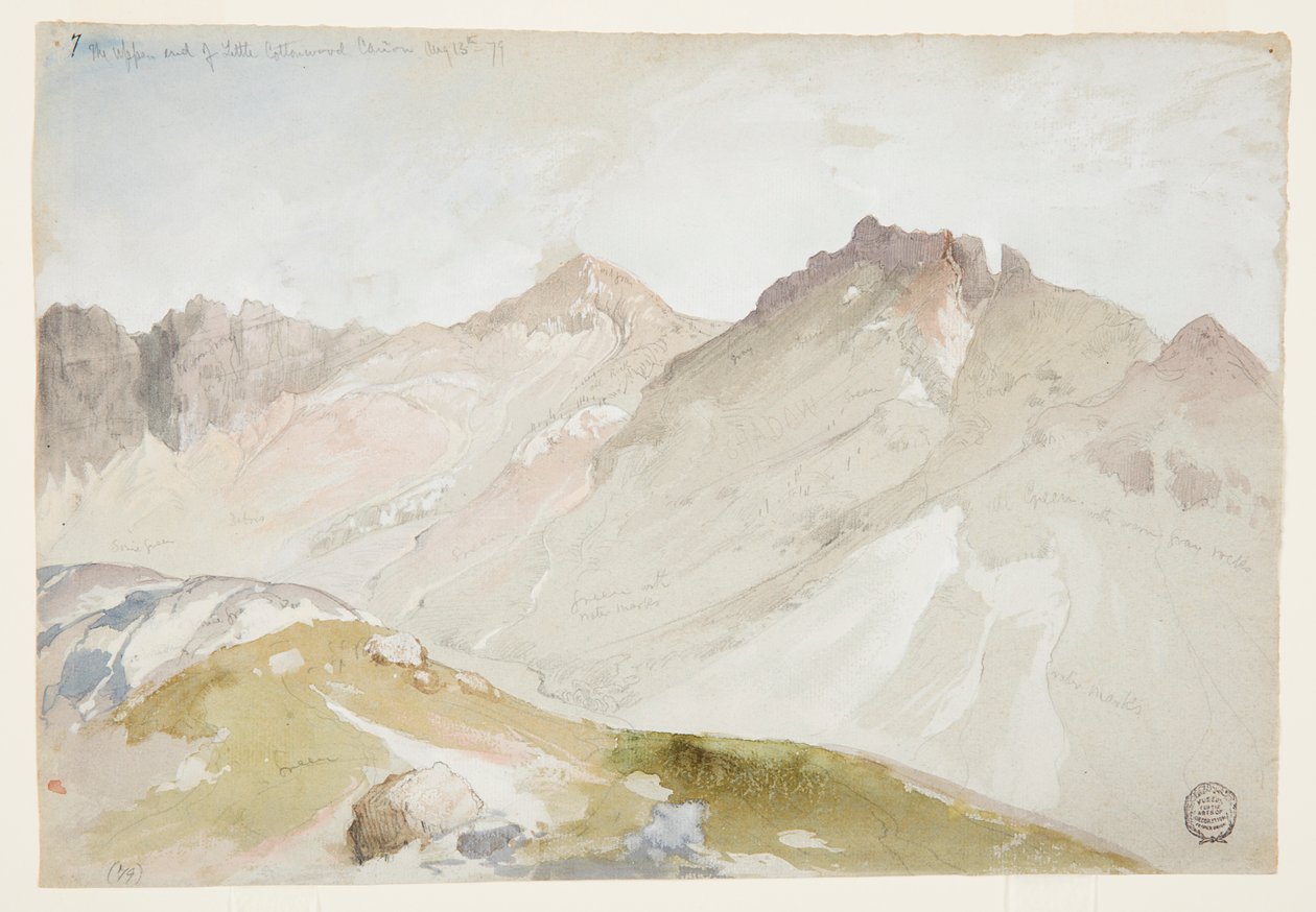 Den øvre enden av Little Cottonwood Canyon, Wasatch Range, nær Ogden, Utah av Thomas Moran