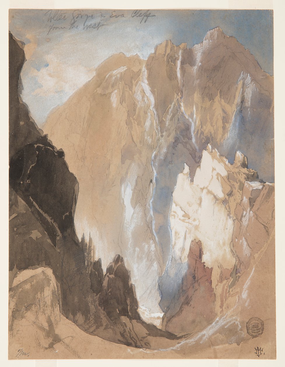 Toltec Gorge og Eva Cliff fra Vesten, Colorado av Thomas Moran