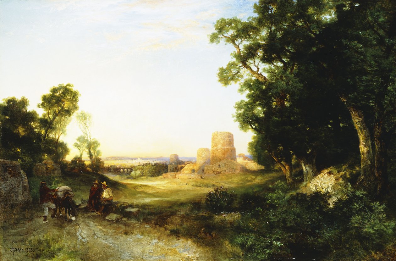 Tula, den gamle hovedstaden i Mexico, 1908 av Thomas Moran