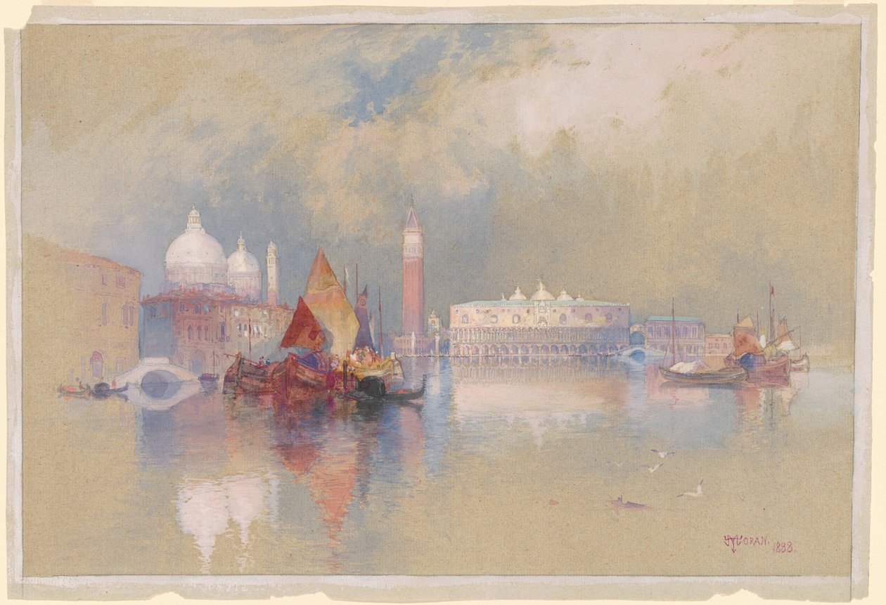 Utsikt over Venezia av Thomas Moran