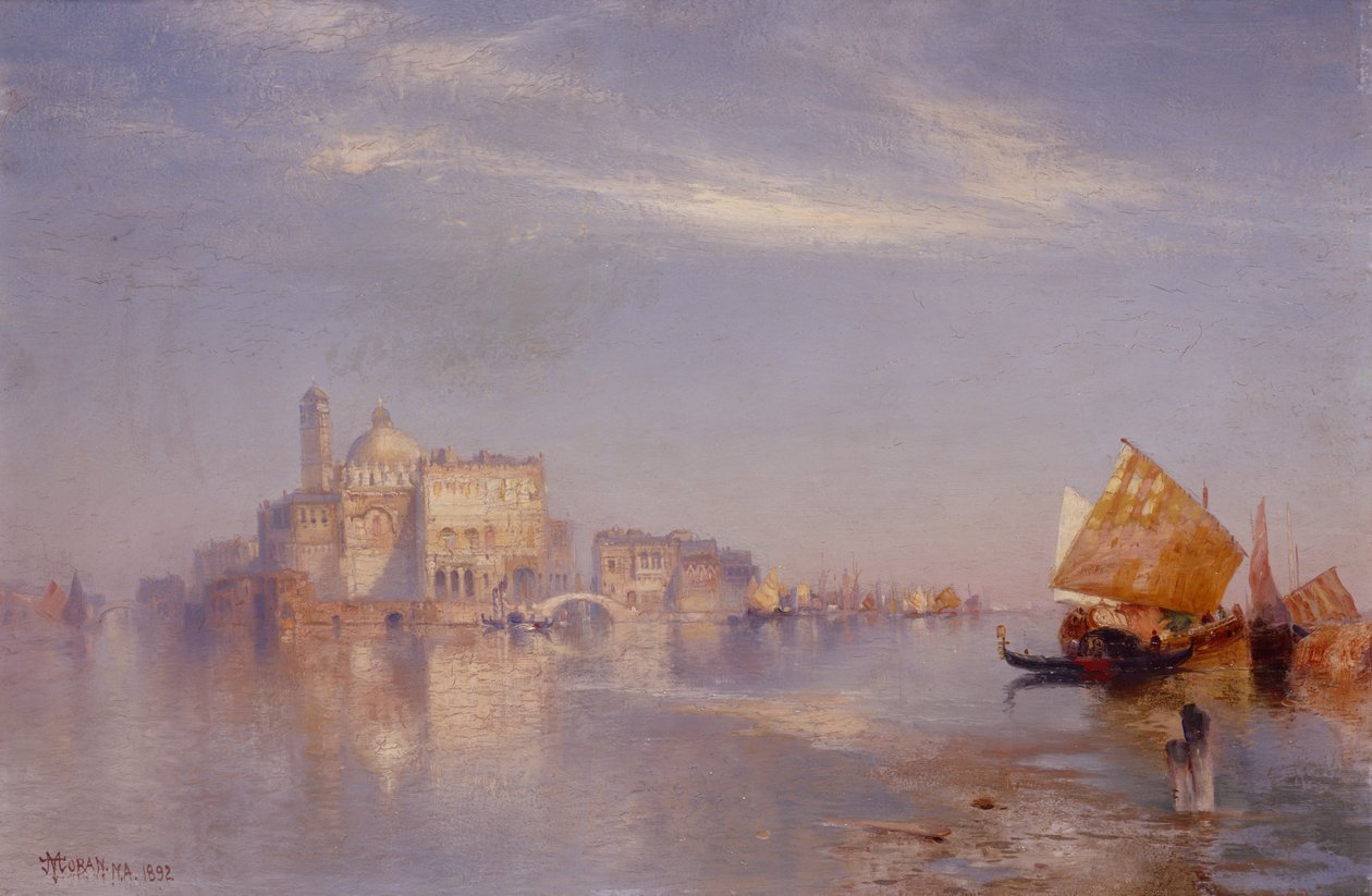 Utsikt over Venezia av Thomas Moran