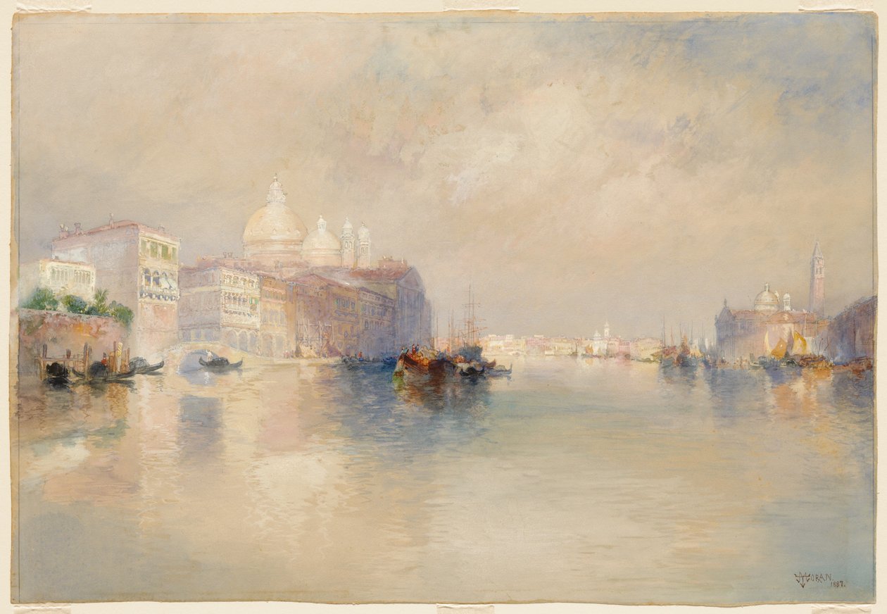Utsikt over Venezia av Thomas Moran