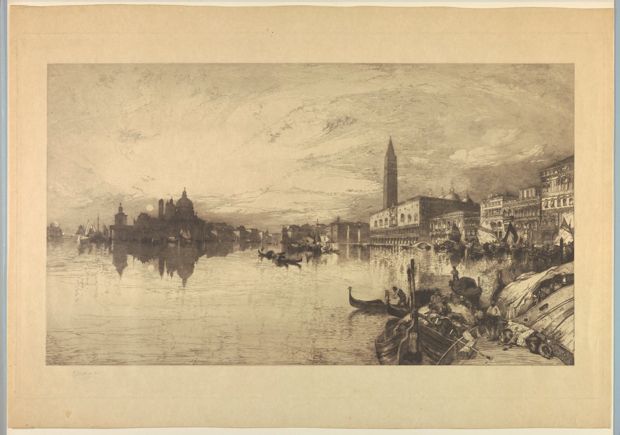 Utsikt over Venezia fra Canal Grande av Thomas Moran
