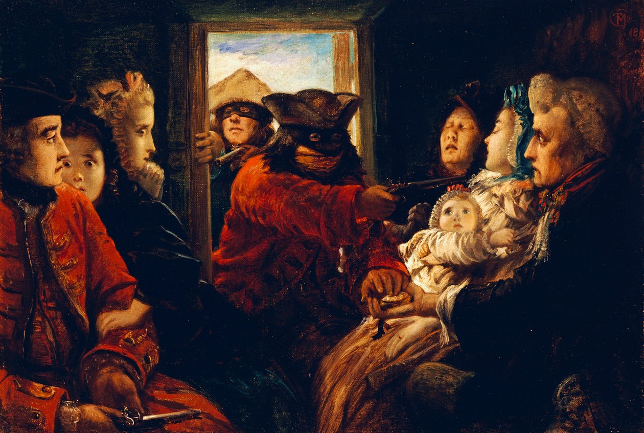 Reiser forbi 1760, "Dine penger eller livet ditt", 1861 av Thomas Musgrave Joy